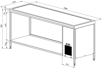 Cooling plate / Bench on stand KTJ-2000