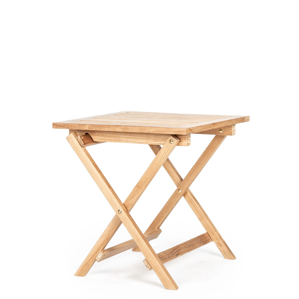 Hanö Fyrkantigt hopfällbart sidobord i Teak - Stockamöllan 