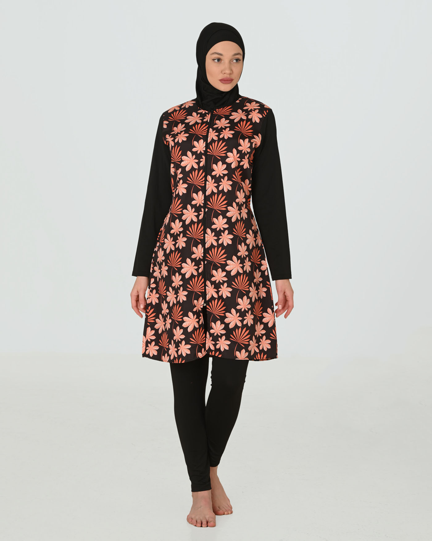 Muslim Swimsuit with hijab - Apricot - 4