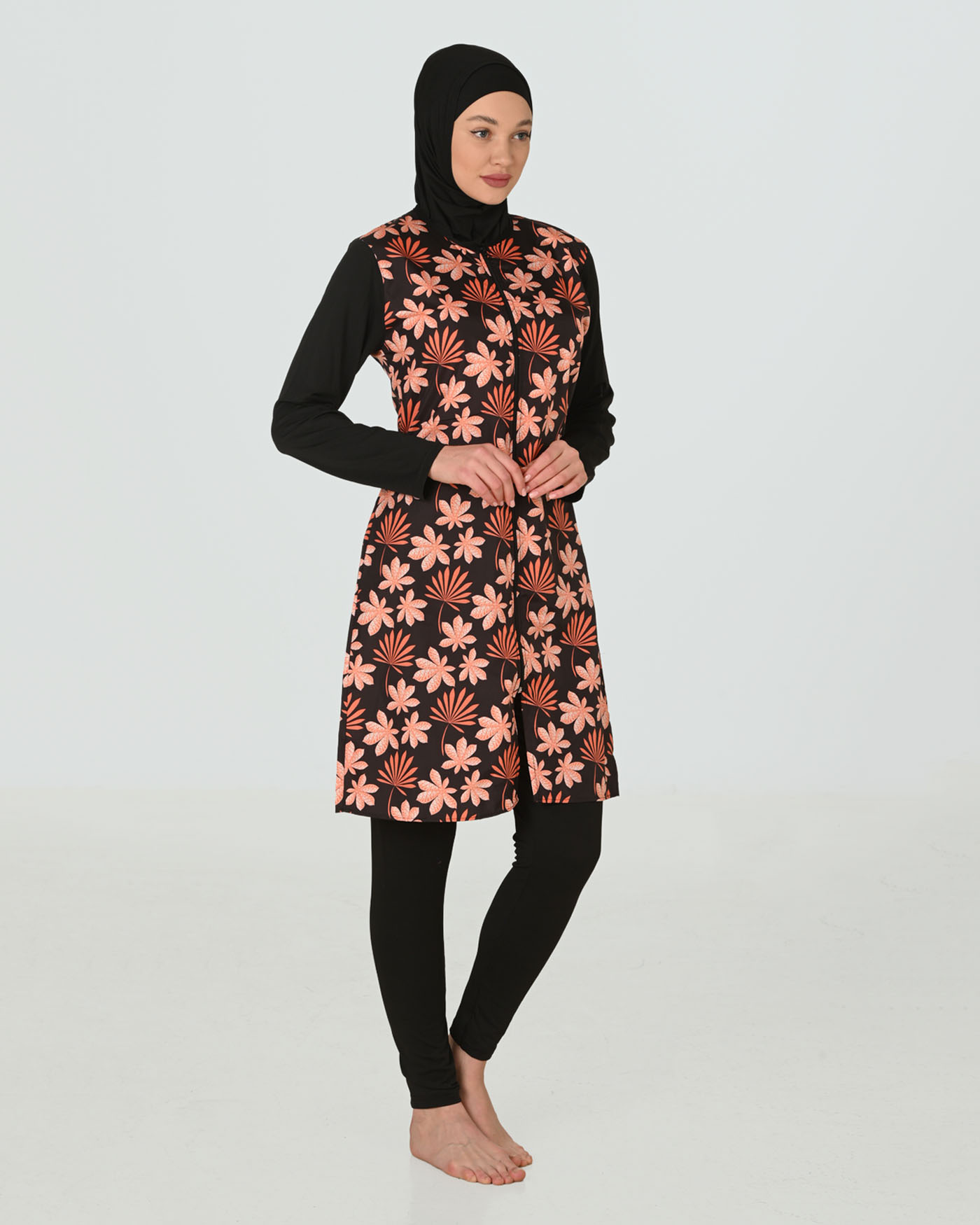 Muslim Swimsuit with hijab - Apricot - 2