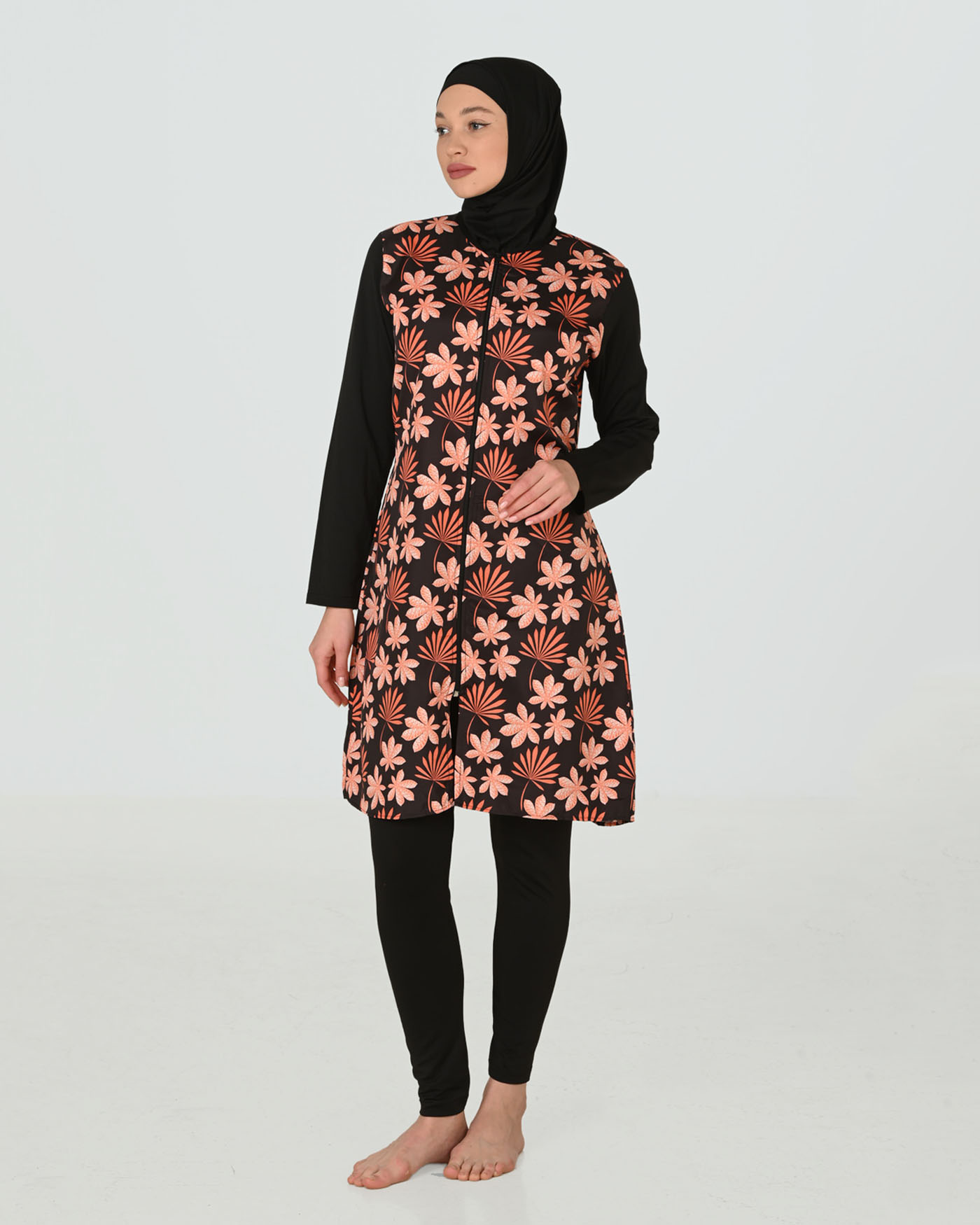 Muslim Swimsuit with hijab - Apricot - 3