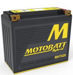 BATTERI NYHET MOTOBATT MTHX20 HYBRID kombinerad Bly+Lithium 14-526-3
