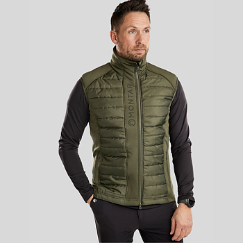 MONTAR EMANUEL SOFTSHELL BODYWARMER VEST - OLIVE