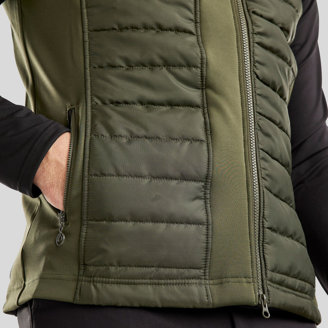 MONTAR EMANUEL SOFTSHELL BODYWARMER VEST - OLIVE - 4