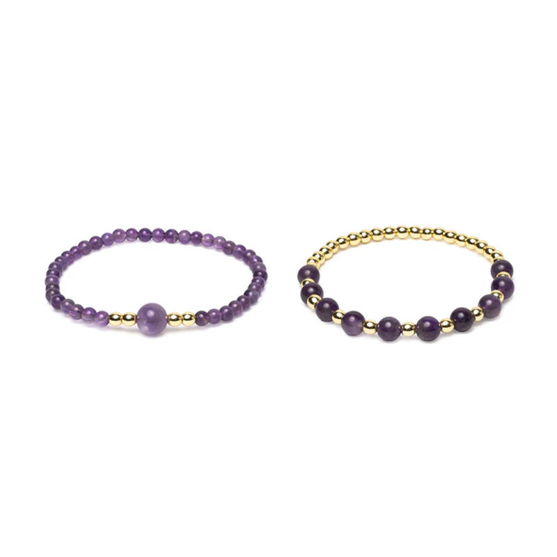 Armband med ametist och hematit