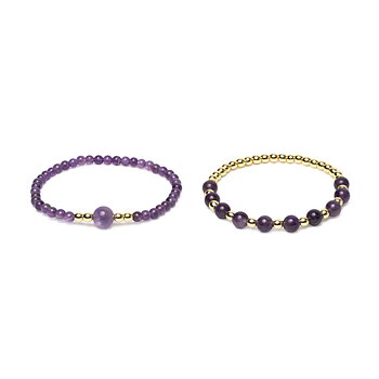 Armband med ametist och hematit
