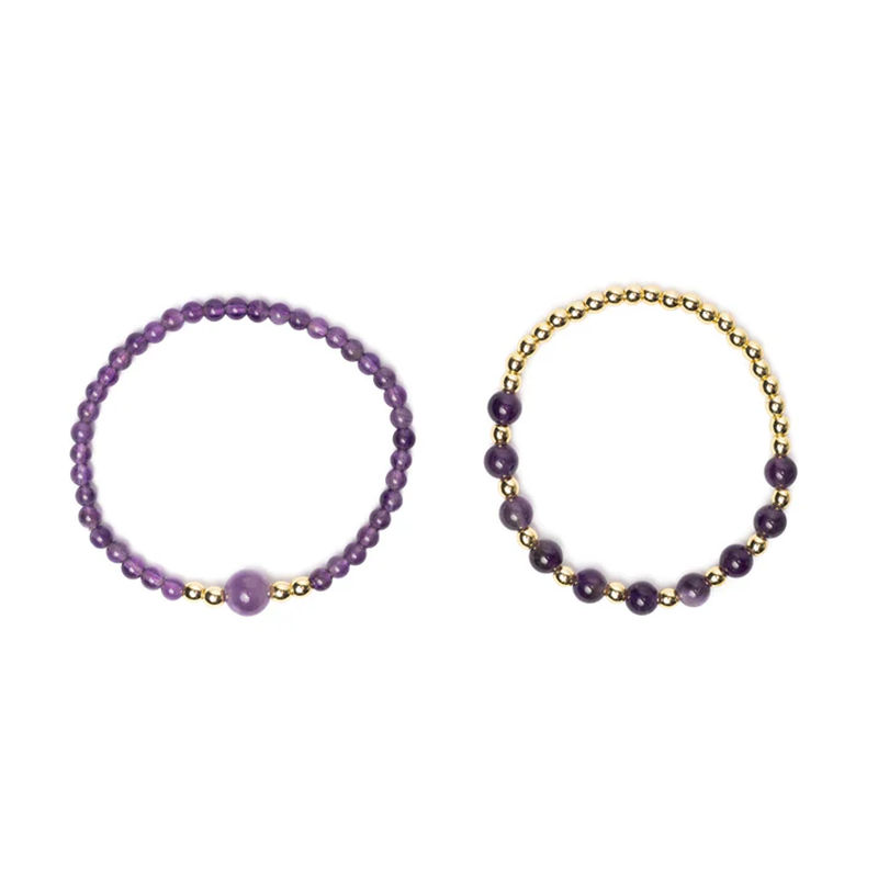 Armband med ametist och hematit - 2