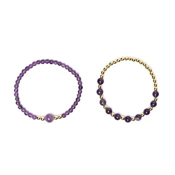 Armband med ametist och hematit