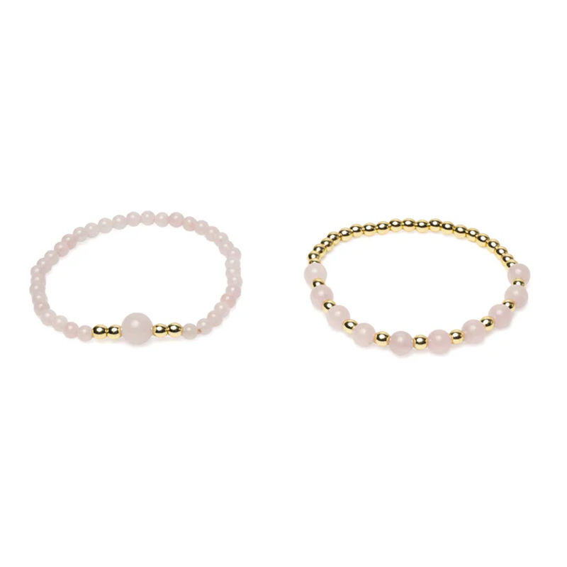 Armband med rosenkvarts och hematit