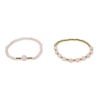 Armband med rosenkvarts och hematit