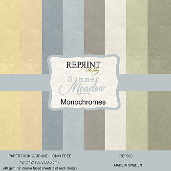  Reprint Summer Meadow Monochromes Collection 12"x12"