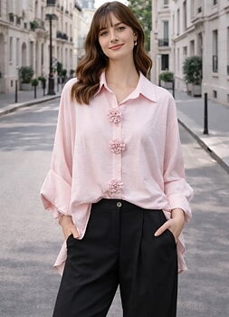 Flowerblouse Rosa