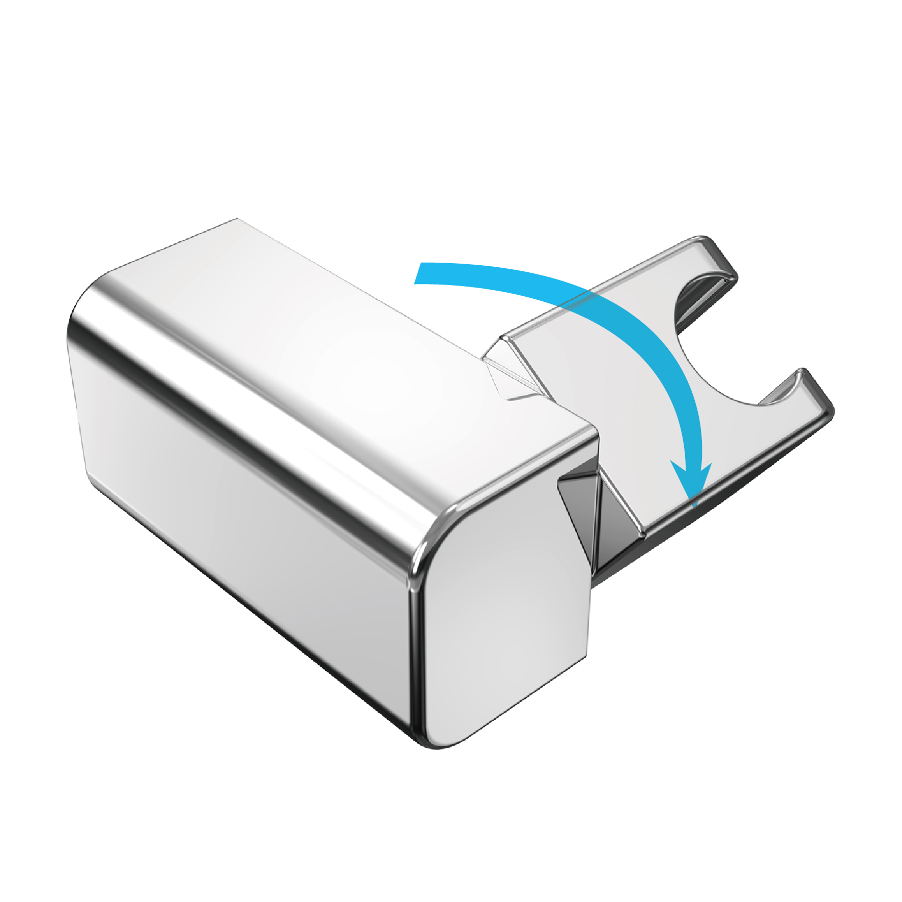 Shower Head Wall Bracket - Pivot - Chrome  - 2