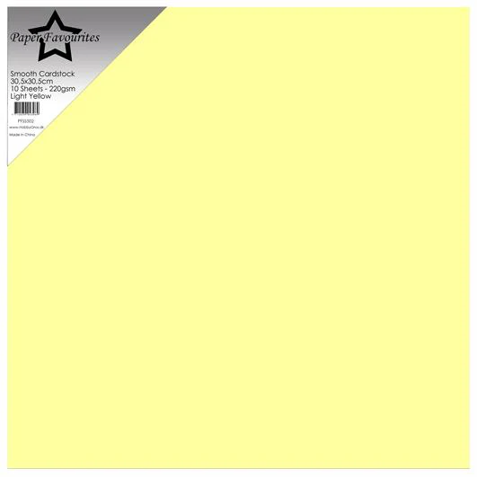 Paper Favourites Smooth Cardstock "Light Yellow" 