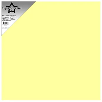 Paper Favourites Smooth Cardstock "Light Yellow" 