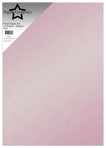 Paper Favourites 10-pack 240 g Pearl Paper "Pink" 