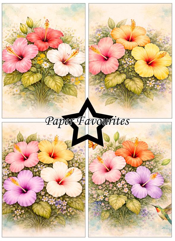 Paper Favourites Hibiscus A6 Paper Pack  - 2