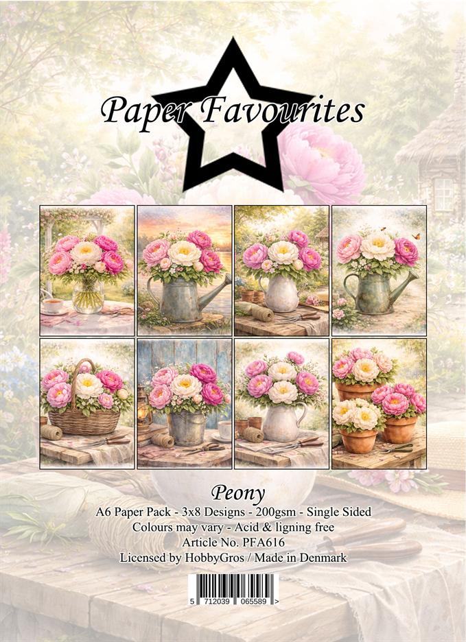 Paper Favourites Peony A6 Paper Pack 
