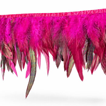 TUPPFJÄDERFRANS - fuchsia/svart