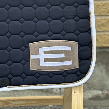 EQUILINE HOPPSCHABRAK MED E-LOGGA E36 BLUE-WHITE/CAPPUCCINO