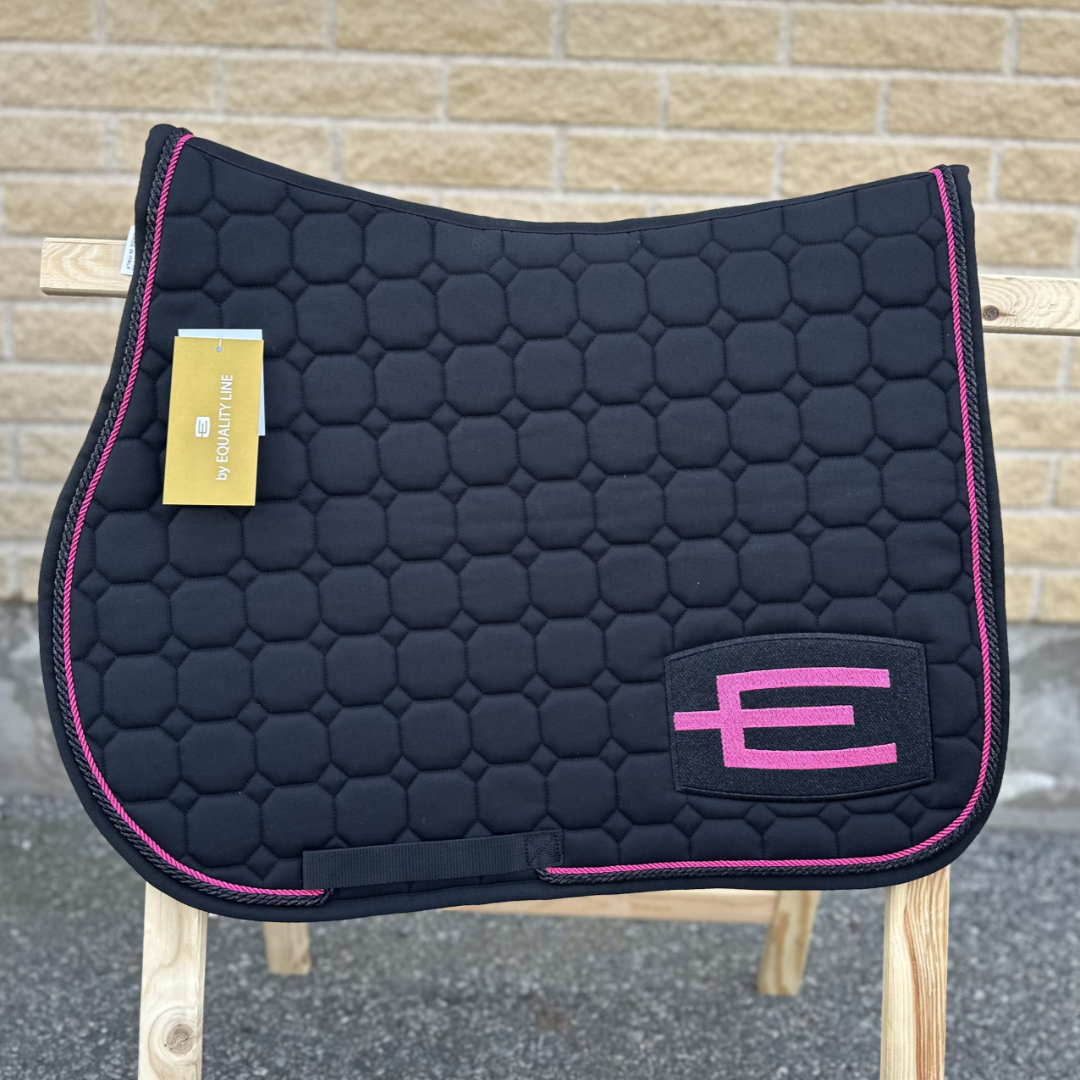 EQUILINE HOPPSCHABRAK MED E-LOGGA E49 BLACK-PINK-GL.BLACK 