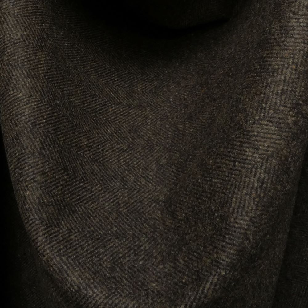 Ull herringbone brun