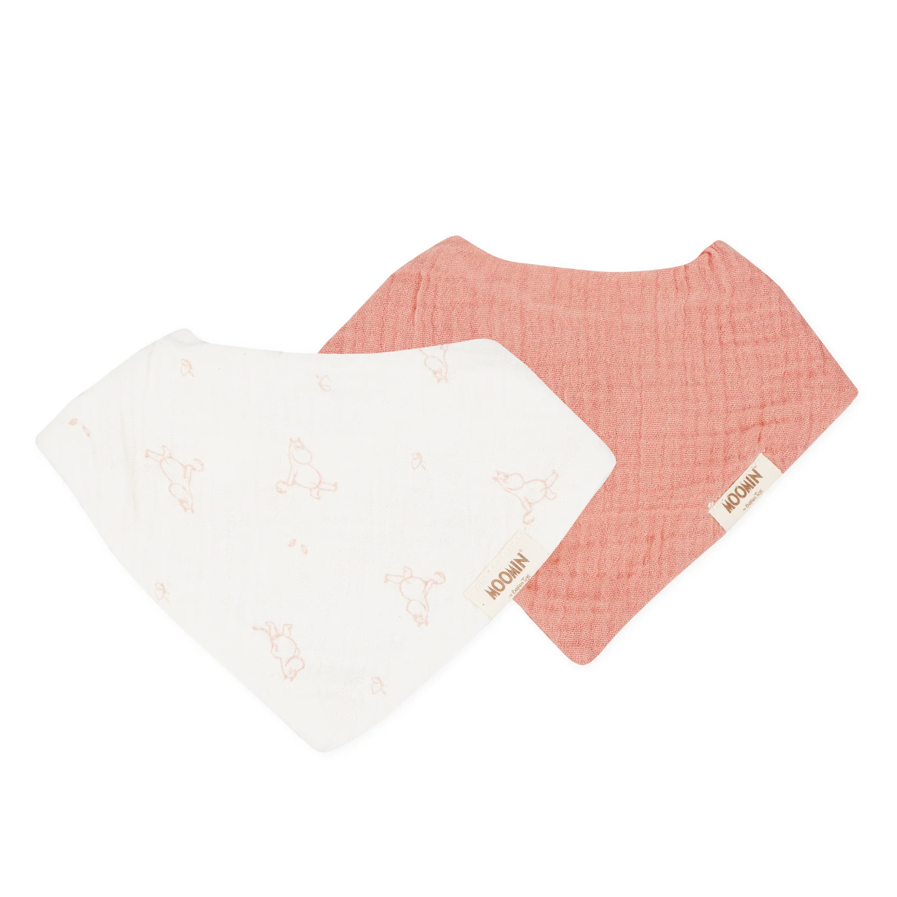 Moomin Bandana Bibs 2-Pack - Pink