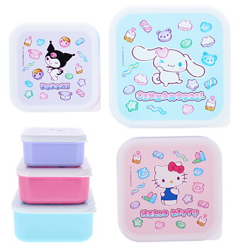 Hello Kitty and Friends 3-Pack Stapelbara Matlådor - Sweets&nbsp;