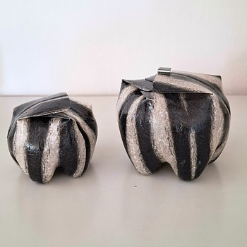 Presentförpackning/kruka -Zebra - Återvunnen PET-flaska