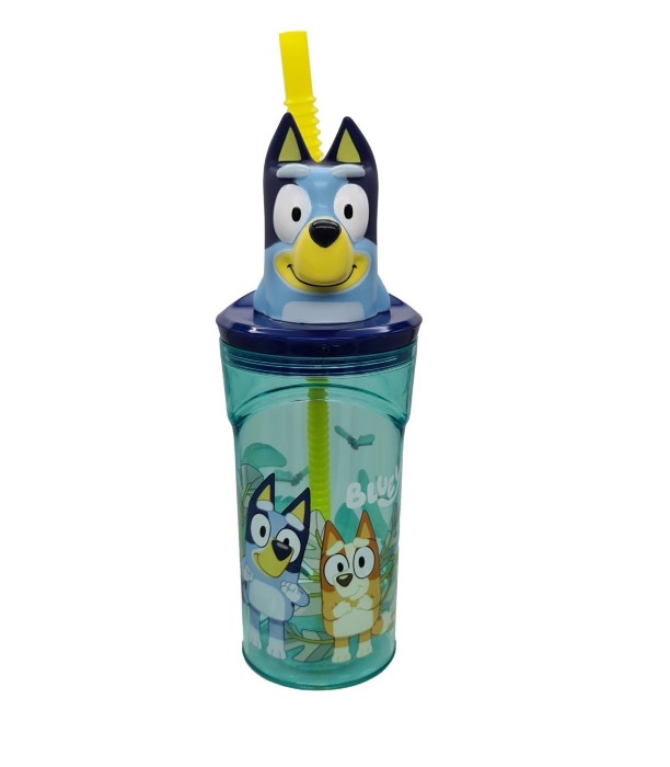 Bluey Mugg med Sugrör 3D