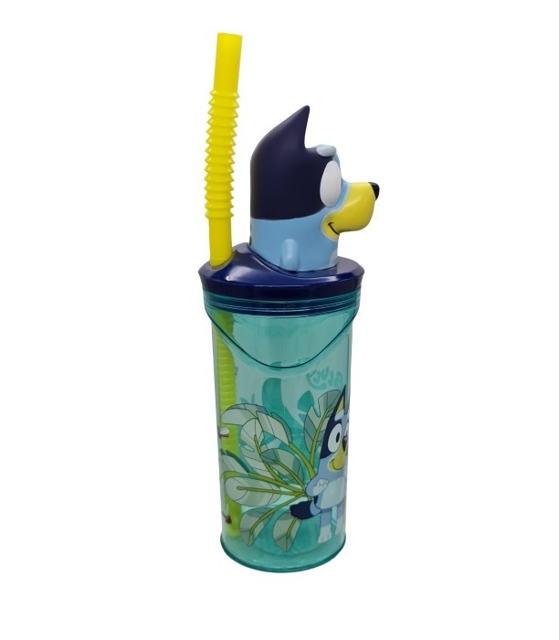 Bluey Mugg med Sugrör 3D - 3