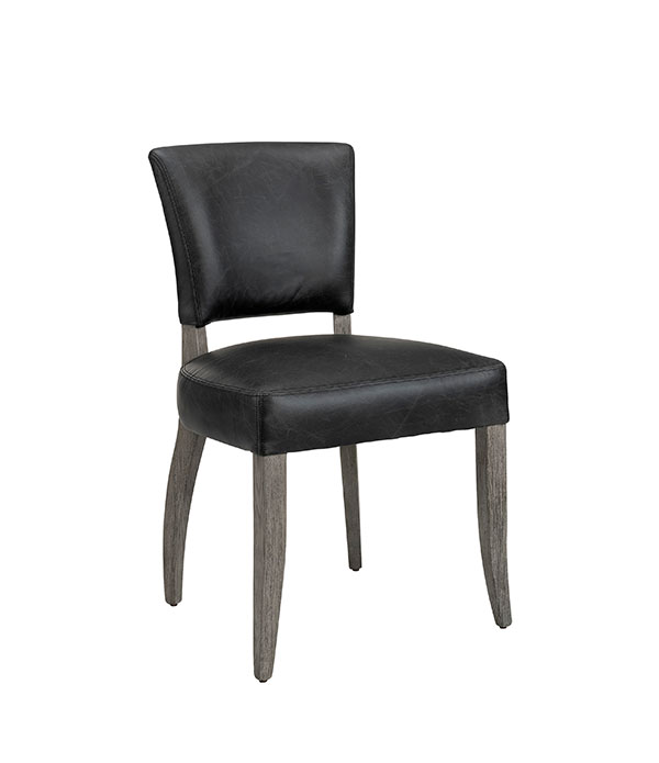 Maggie matstol i skinn – Vintage Black – Artwood