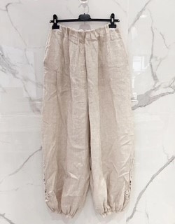 Linnebyxa Spets Beige