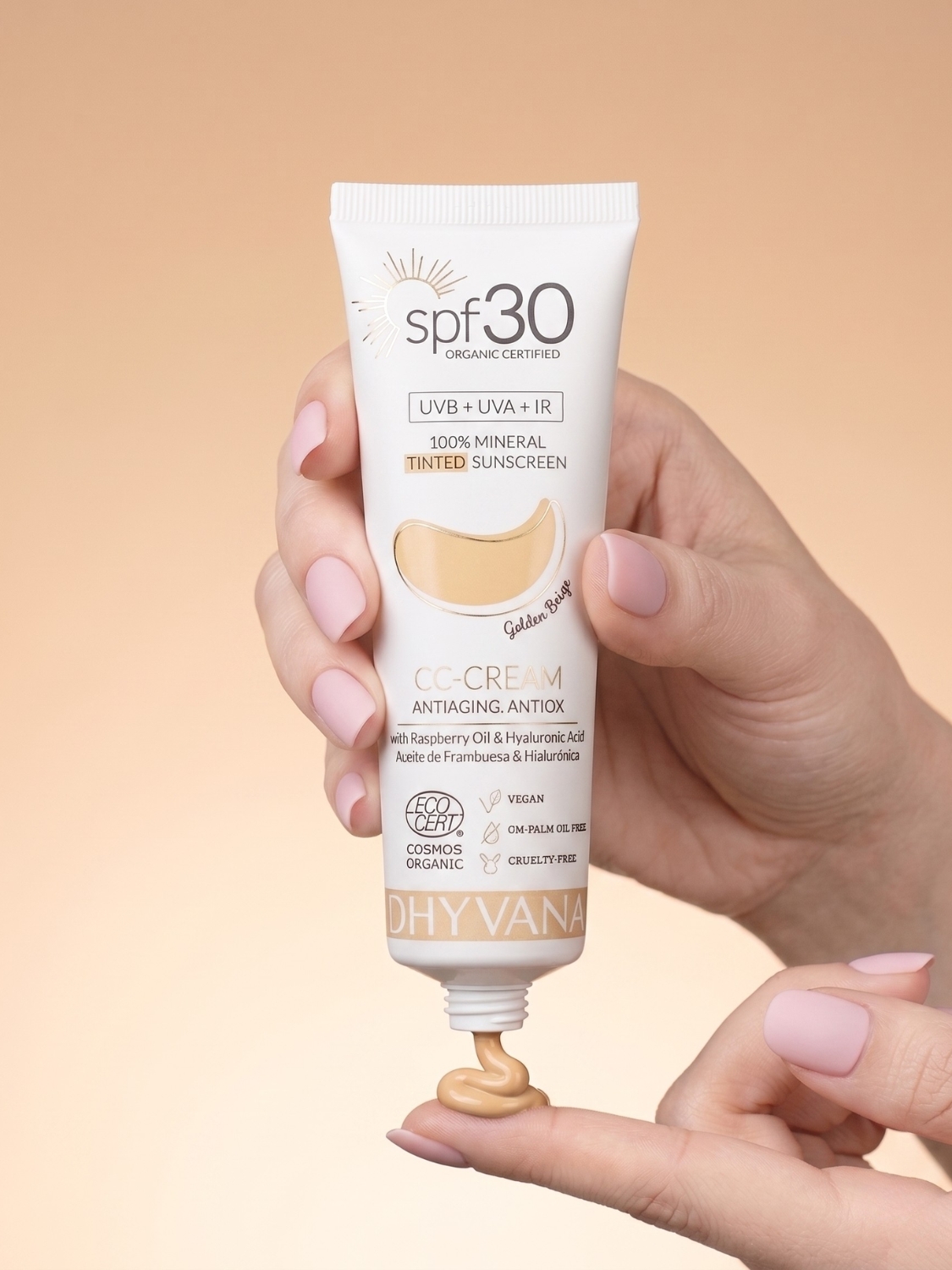 DHYVANA CC Cream SPF30 Golden Beige (light) 50ml - 2