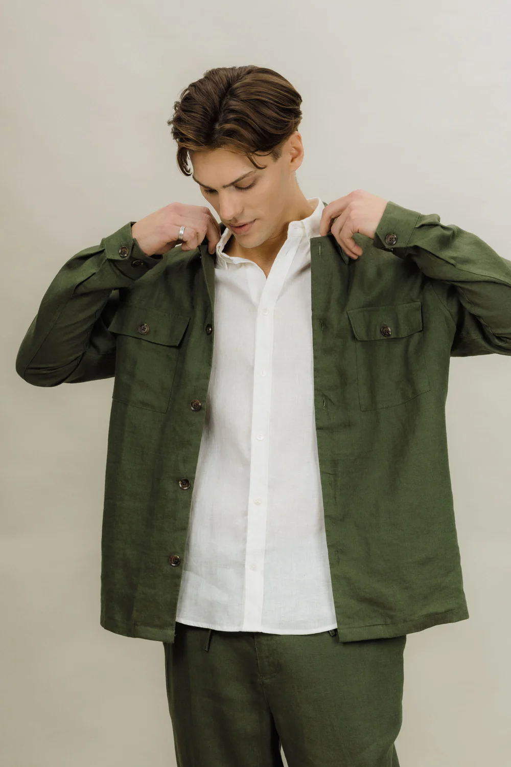 Urban Pioneers - Mauriozio Overshirt - Olive - 3