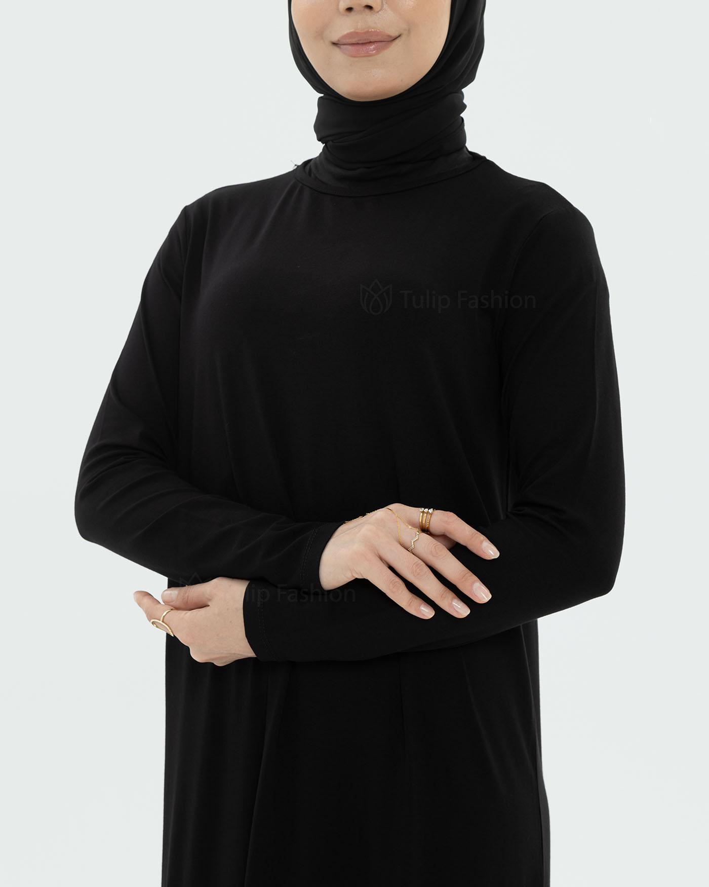 Jersey Dress Basic - Black - 6