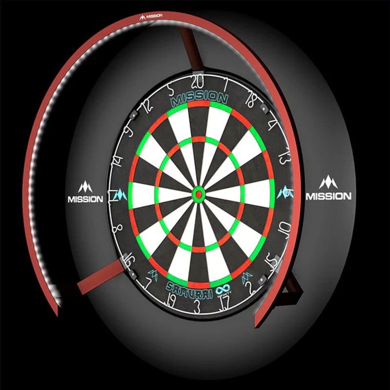 Mission Torus 270 Dartboard Lighting  Red - 3