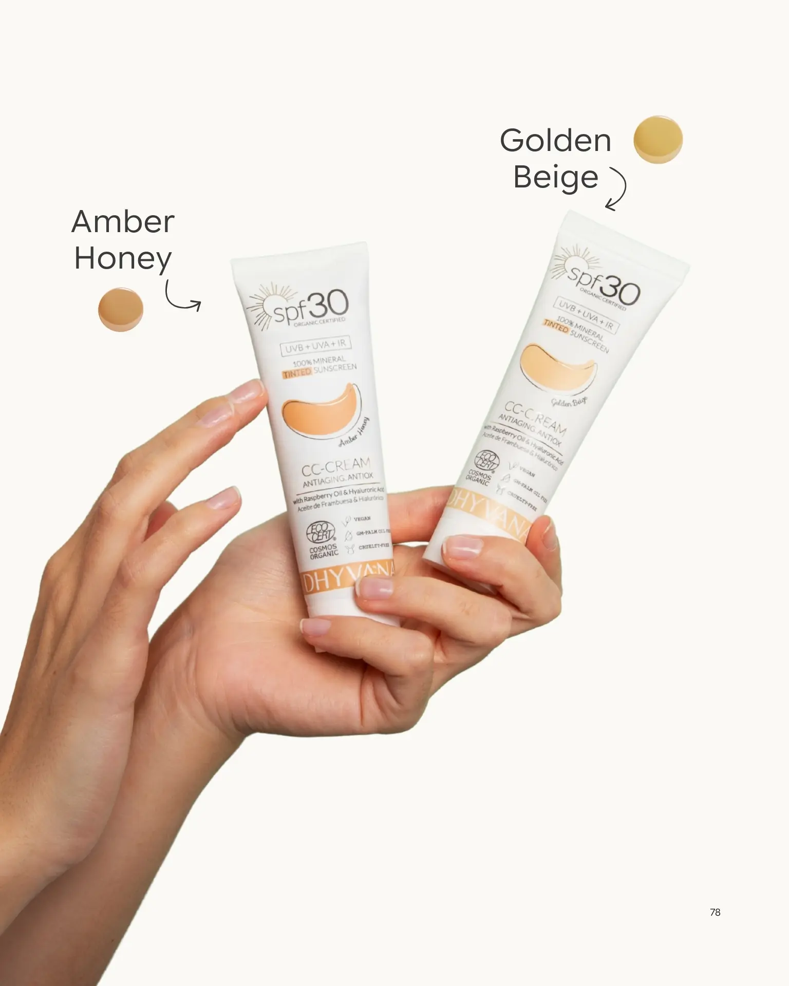 DHYVANA CC Cream SPF30 Amber Honey (medium) 50ml - 3