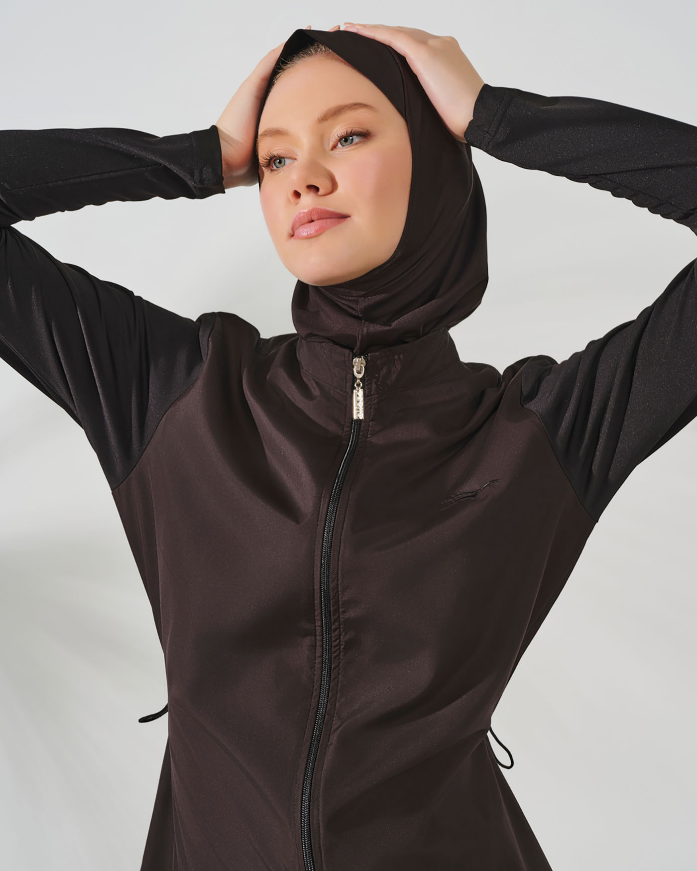 Muslim Swimsuit with hijab - Black - 4