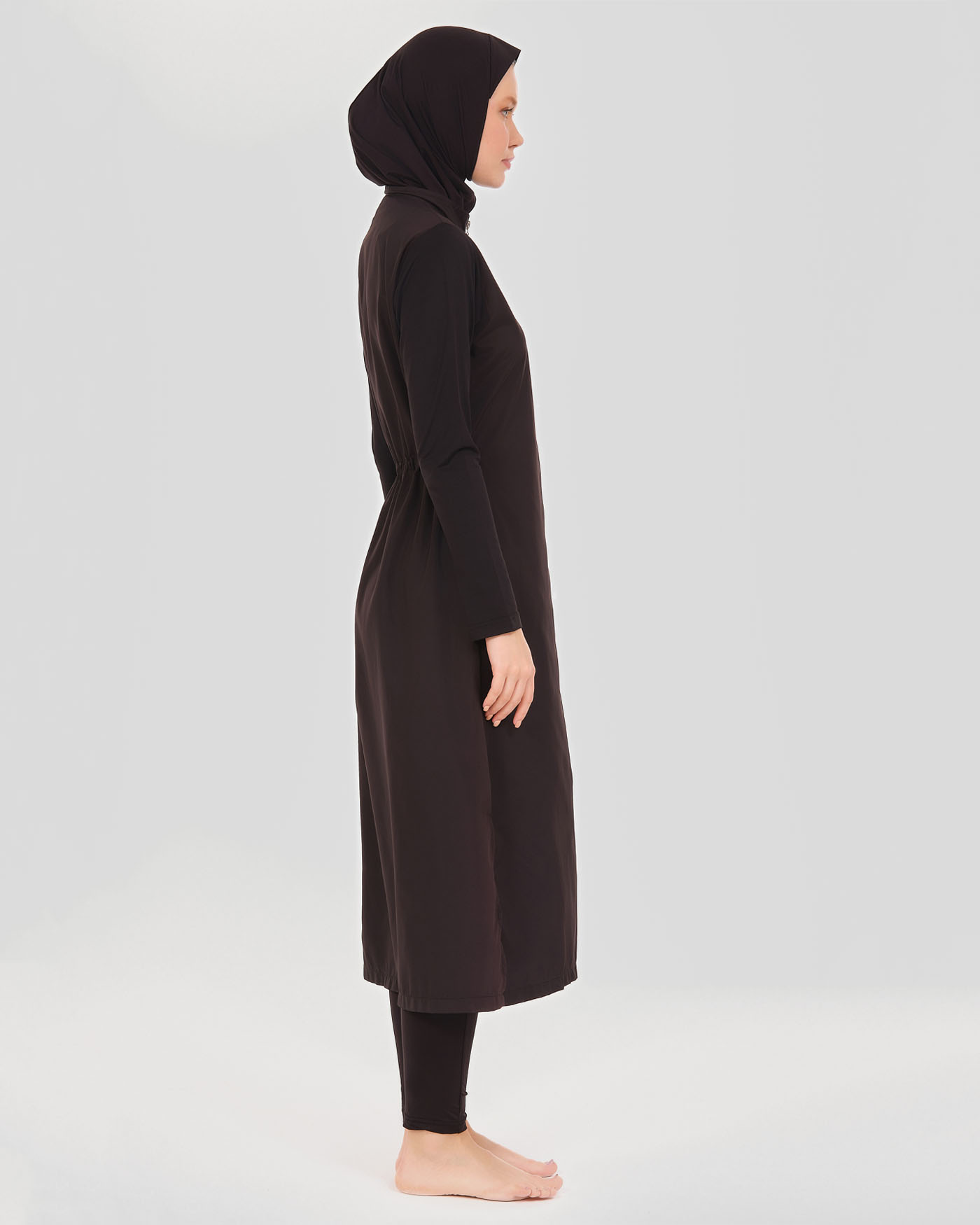 Muslim Swimsuit with hijab - Black - 3