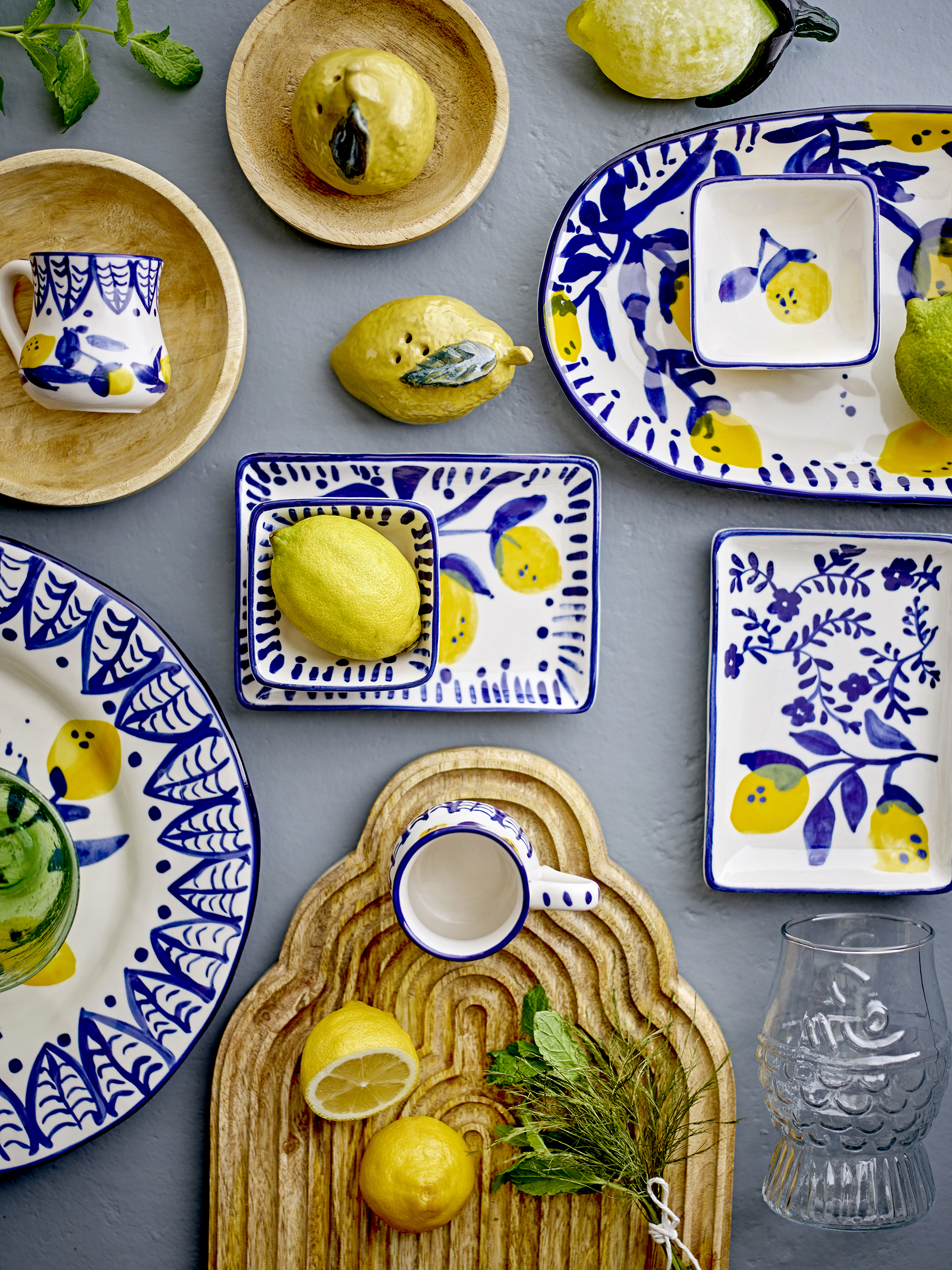 Bloomingville Limone Salt & pepparkar Gul Stengods - 4