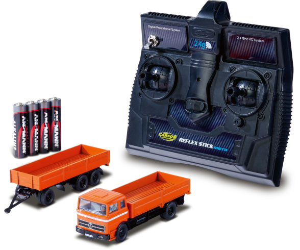 MB 1620 flaklastbil med släp, 1:87 RC 2.4GHz