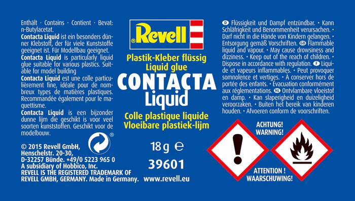 Low-viscosity plastic glue with brush, 18 g - 3