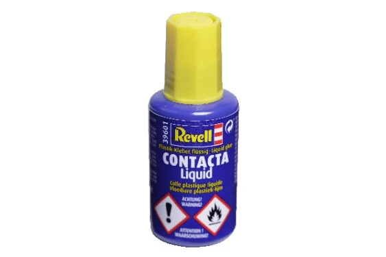 Low-viscosity plastic glue with brush, 18 g
