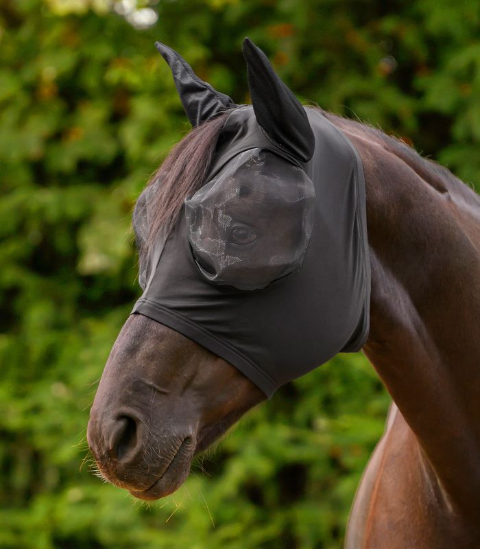 Fly Mask / flughuva (med öron) Waldhausen Flex, svart - 5
