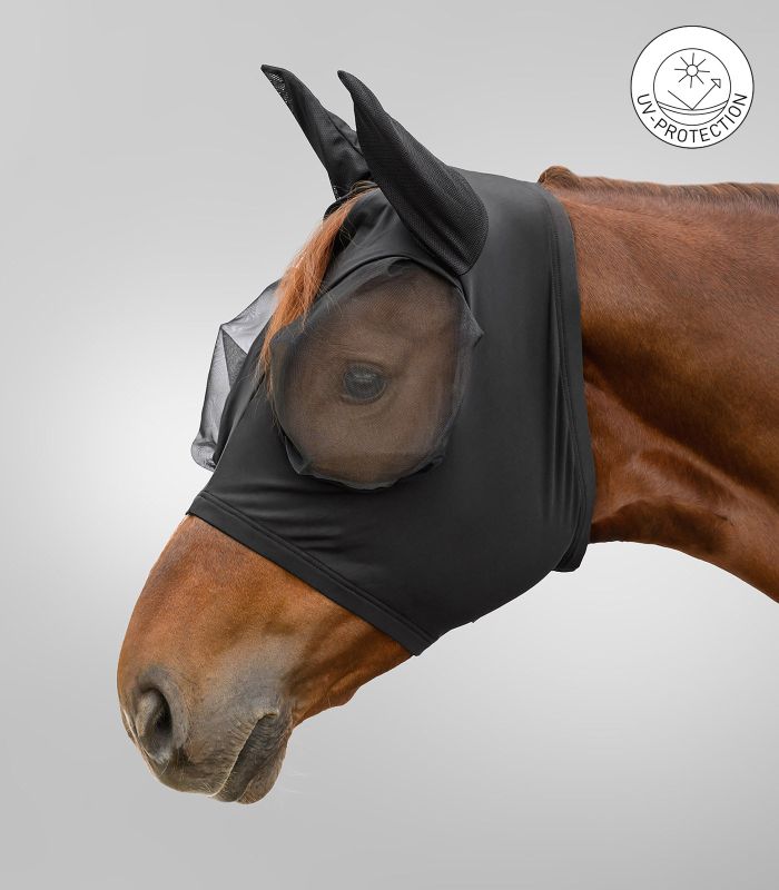 Fly Mask / flughuva (med öron) Waldhausen Flex, svart - 6