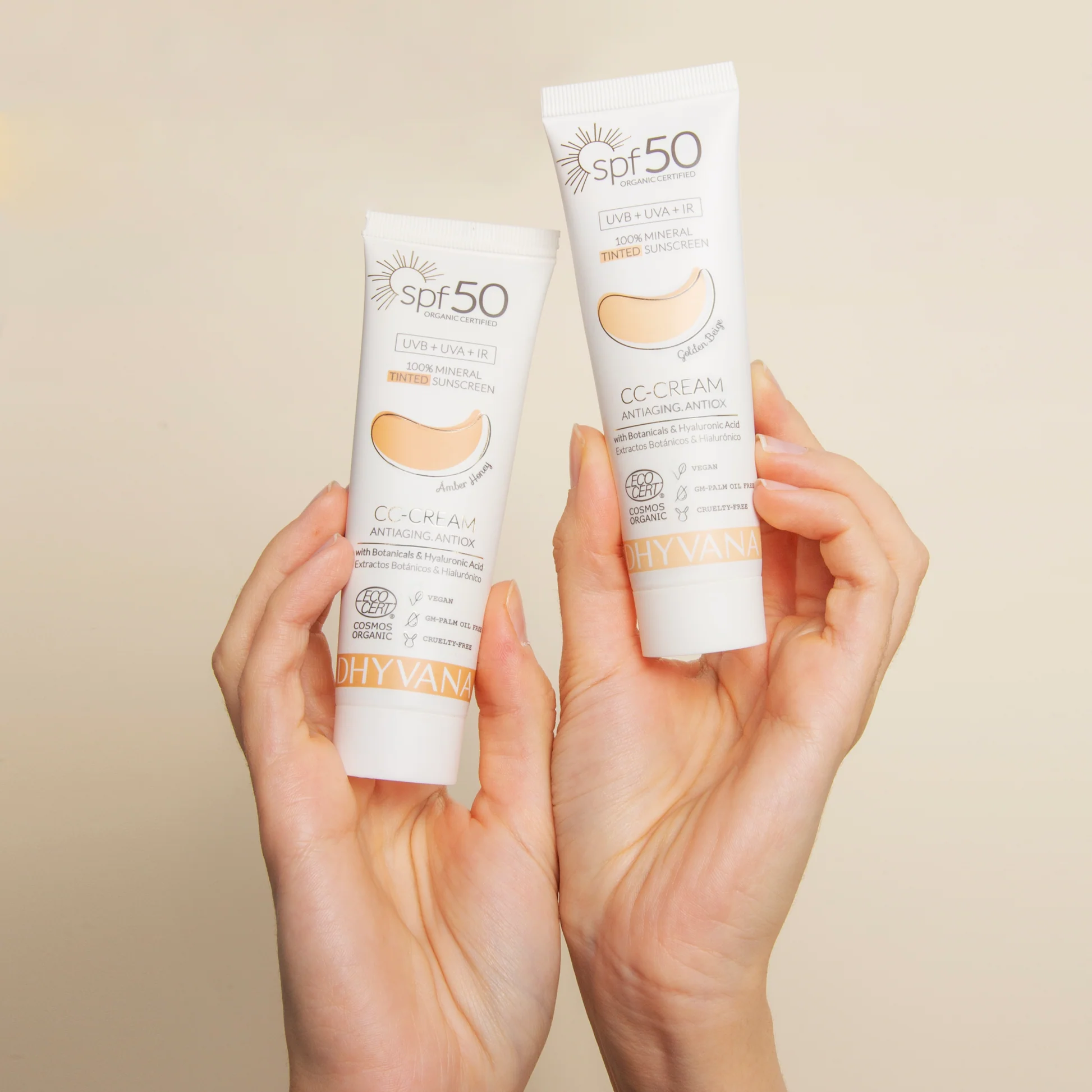DHYVANA CC Cream SPF50 Amber Honey (medium) 50ml - 3