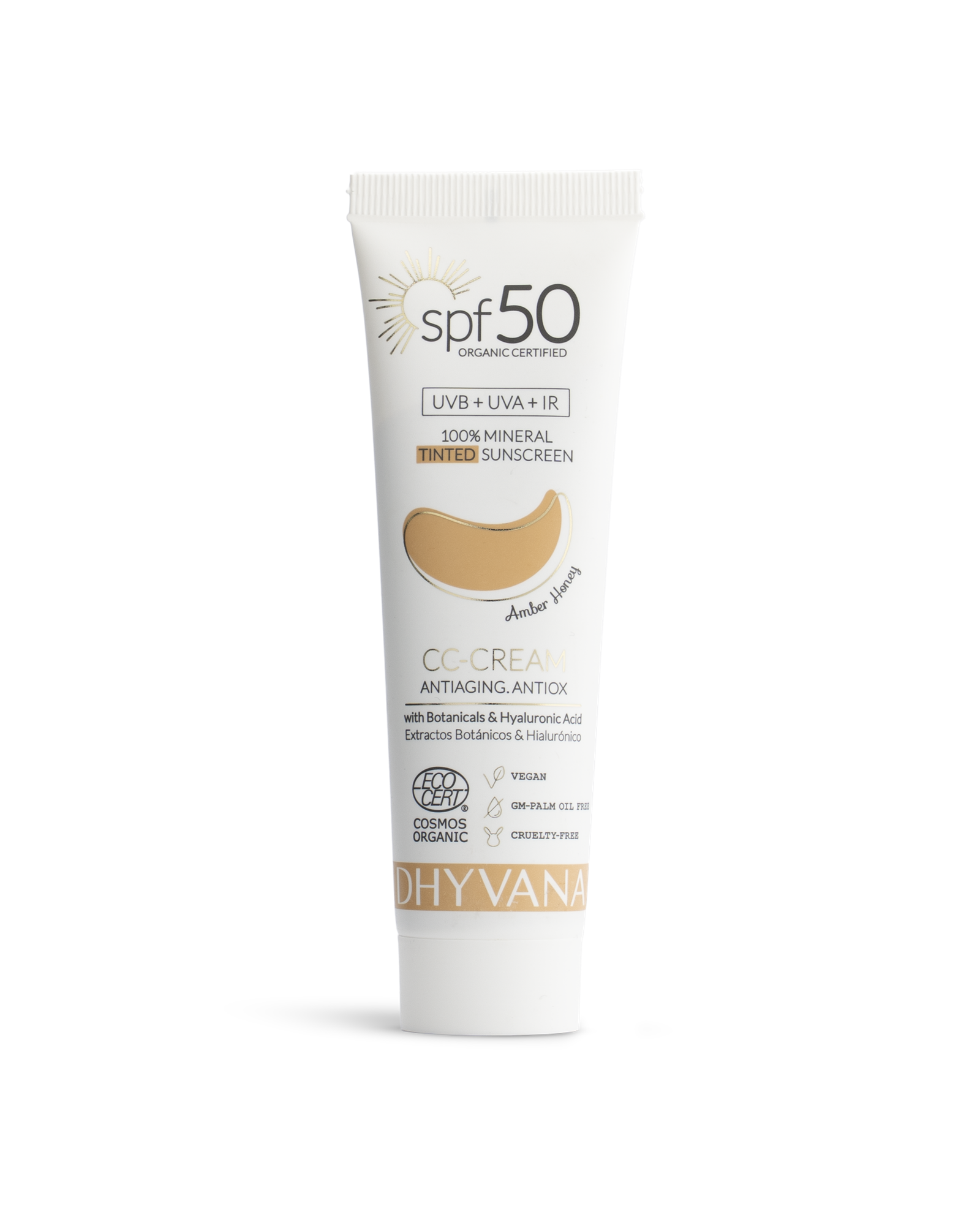 DHYVANA CC Cream SPF50 Amber Honey (medium) 50ml
