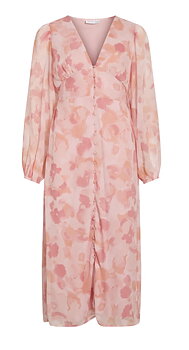 Vila Kelia ls Puff Sleeve Midi Dress Cherry Blossom