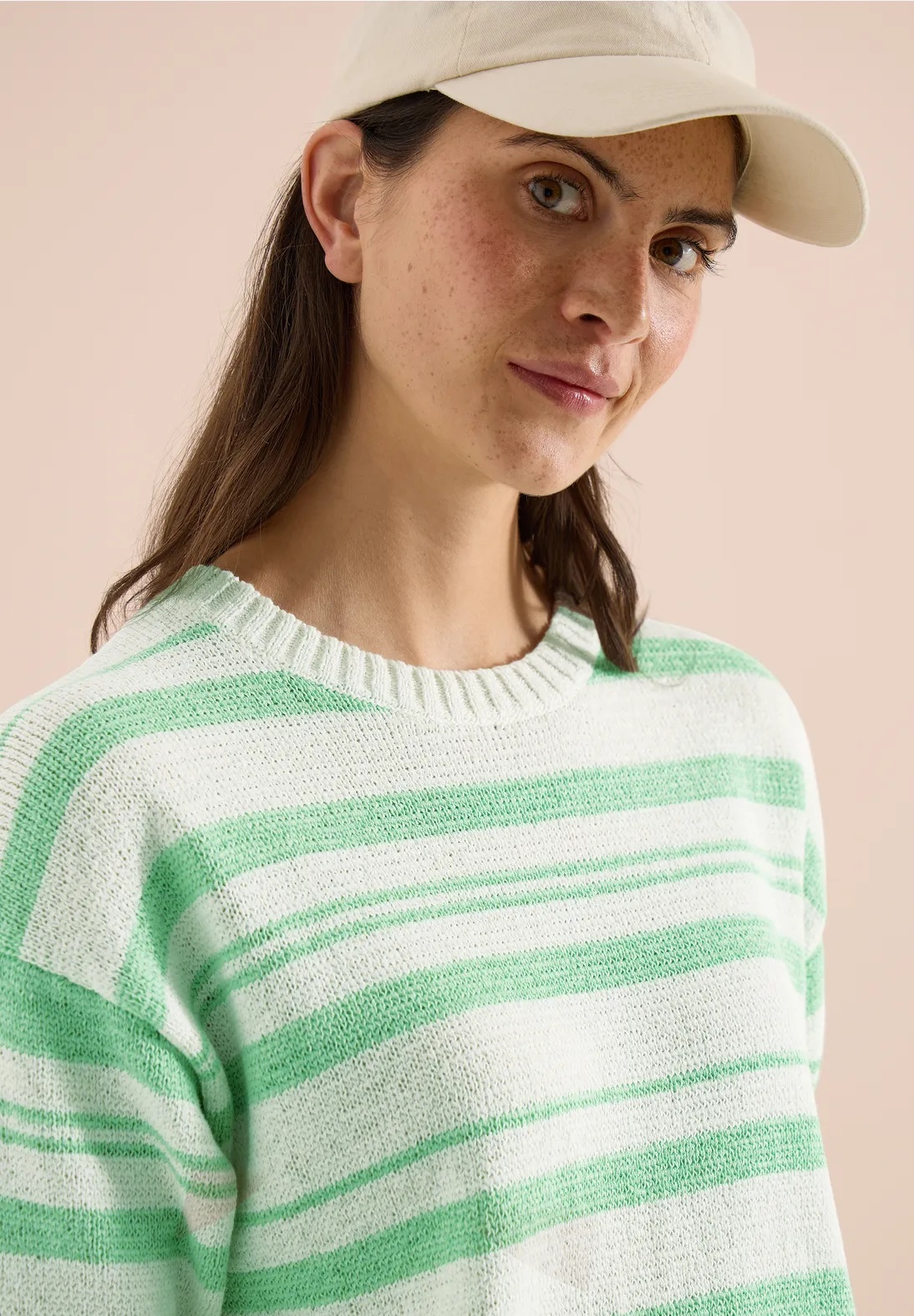 Striped Tapeyarn Pullover - Juicy Lime - Cecil
